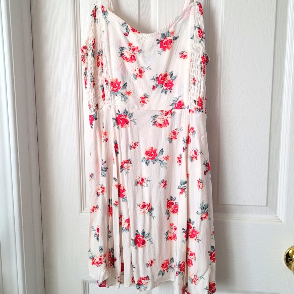 Forever 21 Rose Print Mini Dress, Size L